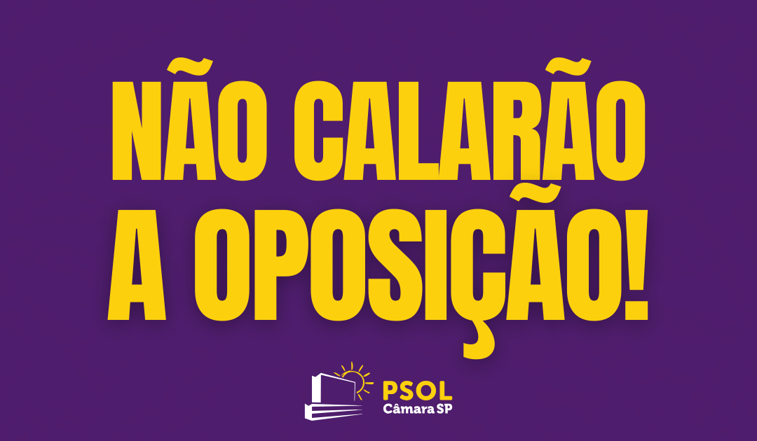 Não calarão a oposição!